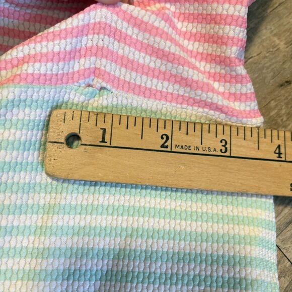 Maaji M STRIPES Floral Kristin Reversible Swimsuit * FLAWED* Seam Repair 1/4 In - Picture 3 of 14